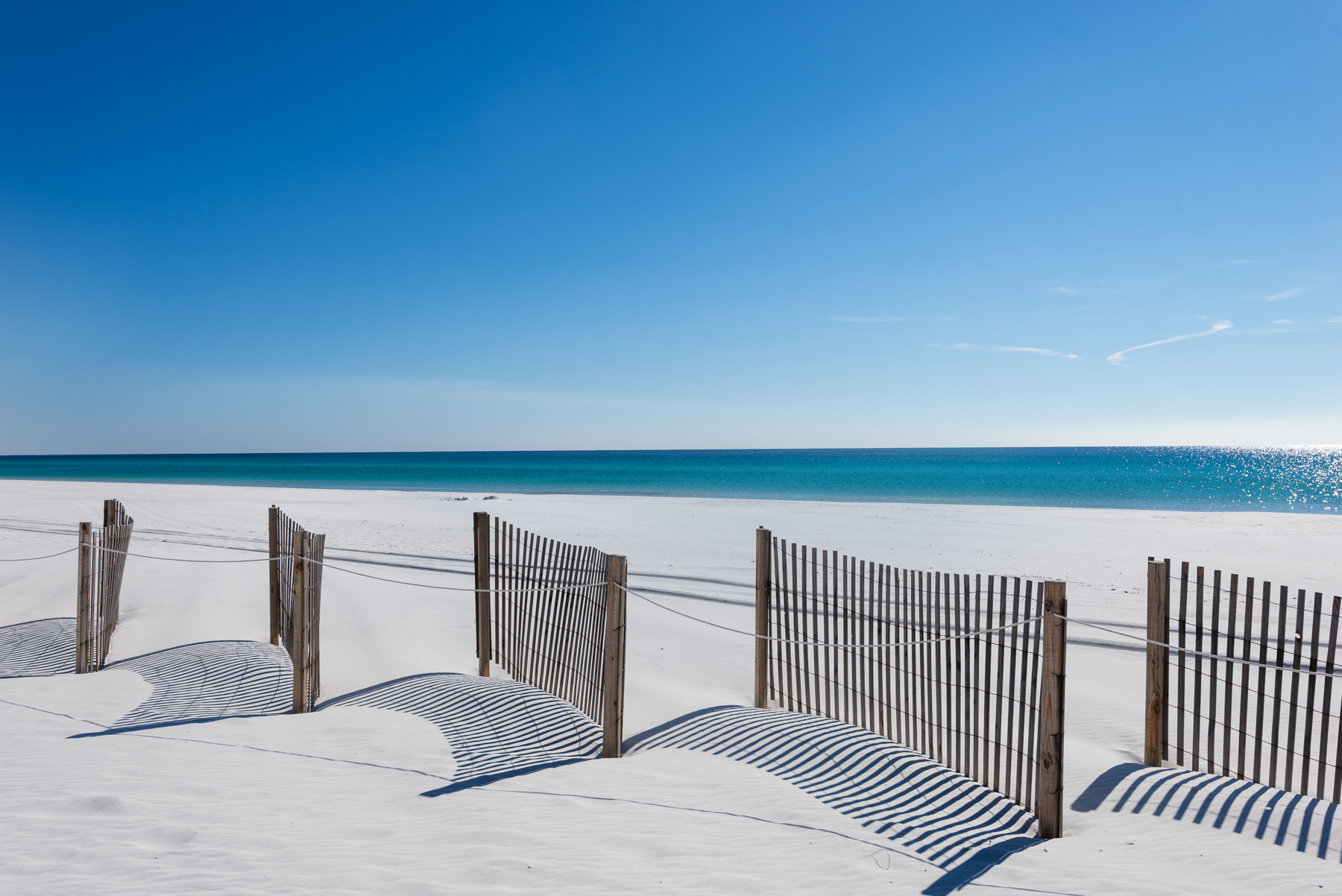 sunset at Destin beach with calm waters
